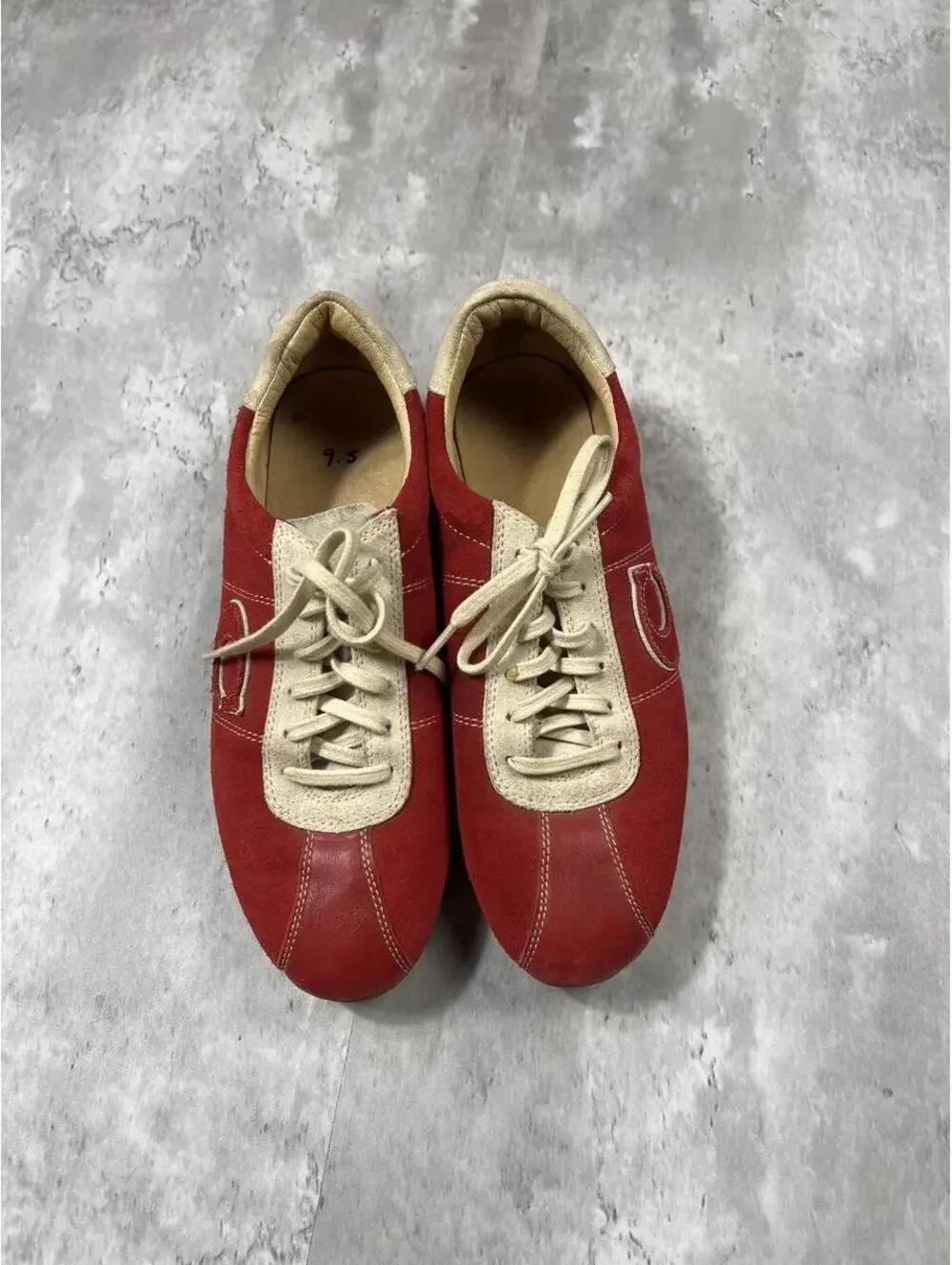 Coach Serena Sneakers Red Suede Leather Gum Sole Women’s 9.5